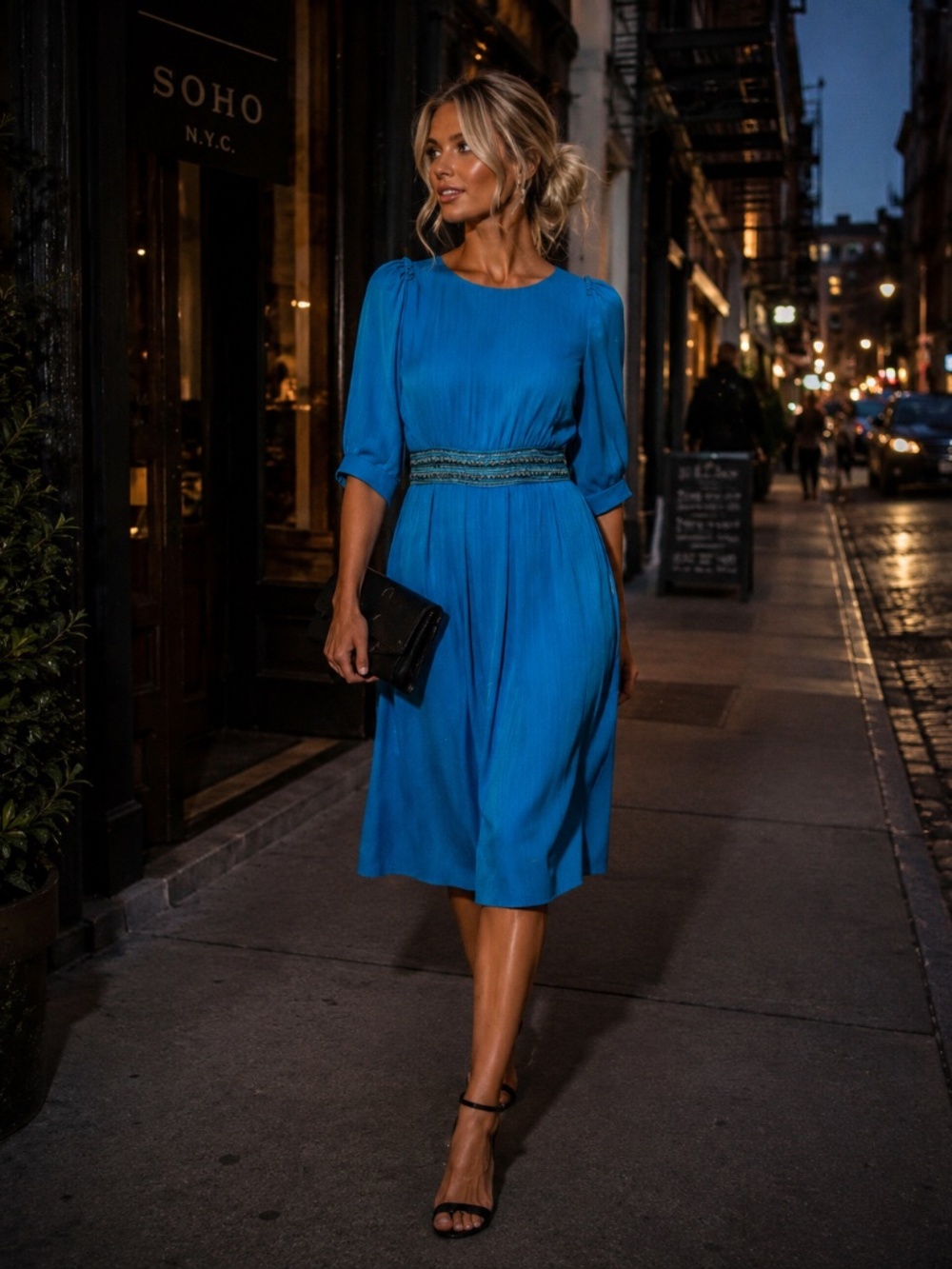 3.1 Vintage Philip Lim  midi turquoise blue dress.  Size 0